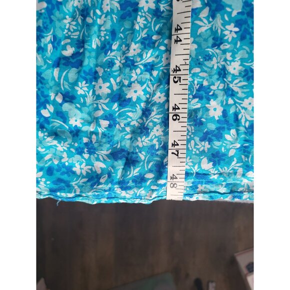 Draper James Womens Small Flutter Sleeve Maxi Dress Blue Aster Floral NWT - Picture 10 of 12